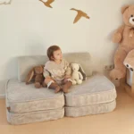 Modulinė 4 dalių žaidimų sofa iš stambaus ruoželinio velveto, aesthetic • loke