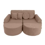 12 dalių modulinė žaidimų sofa iš plonos velvetinės medžiagos, slimcord • loki