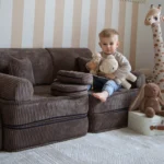 Modulinė 10 dalių žaidimų sofa iš stambaus ruoželinio velveto, aesthetic • loke+