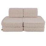 Modulinė 4 dalių pliušinė žaidimų sofa „bearly • loke“