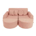 12 dalių modulinė žaidimų sofa iš plonos velvetinės medžiagos, slimcord • loki