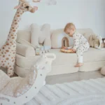 8 dalių modulinė žaidimų sofa iš plonos ruoželinės velveto, slimcord • gustav
