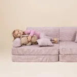 8 dalių modulinė žaidimų sofa iš plonos ruoželinės velveto, slimcord • gustav