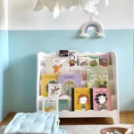 FSC medžio montessori knygų lentyna • dune