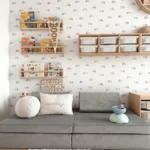 Modulinė 4 dalių žaidimų sofa iš storos aksomo, 2 dydžiai • tobias