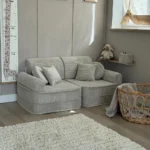 Modulinė 10 dalių žaidimų sofa iš stambaus ruoželinio velveto, aesthetic • loke+