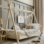 Medinė viengulė lovelė „Tipi“ • aponi