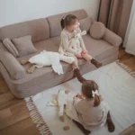 Modulinė 8 dalių pliušinė žaidimų sofa „Bearly“ • „Gustav“