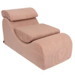 Platusis aksominis velvetinis fotelis „Aesthetic“