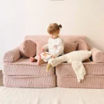 Modulinė 10 dalių žaidimų sofa iš stambaus ruoželinio velveto, aesthetic • loke+