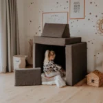4 dalių modulinis žaidimų sofos komplektas iš audinio • frigg