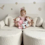 Modulinė 12 dalių pliušinė žaidimų sofa „bearly • loki“