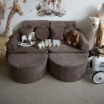 12 dalių modulinė žaidimų sofa iš stambaus ruoželinio velveto, aesthetic • loki