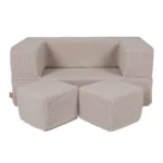 Modulinė 4 dalių pliušinė žaidimų sofa „bearly • kubic“