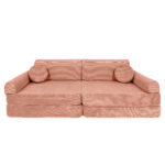 8 dalių modulinė žaidimų sofa iš plonos ruoželinės velveto, slimcord • gustav