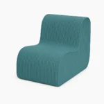 Aesthetic velvet corduroy plačiomis juostomis puoštas debesėlio formos fotelis