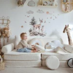 Modulinė 8 dalių pliušinė žaidimų sofa „Bearly“ • „Gustav“