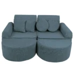 12 dalių modulinė žaidimų sofa iš stambaus ruoželinio velveto, aesthetic • loki