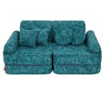 10 dalių modulinė žaidimų sofa iš tvidinio audinio „Tangle“ • loke+