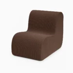 Aesthetic velvet corduroy plačiomis juostomis puoštas debesėlio formos fotelis