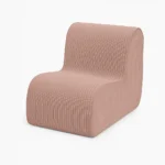 Aesthetic velvet corduroy plačiomis juostomis puoštas debesėlio formos fotelis