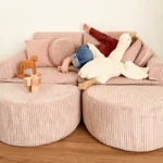 12 dalių modulinė žaidimų sofa iš stambaus ruoželinio velveto, aesthetic • loki