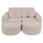 Modulinė 12 dalių pliušinė žaidimų sofa „bearly • loki“