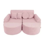 12 dalių modulinė žaidimų sofa iš plonos velvetinės medžiagos, slimcord • loki