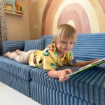 Modulinė 8 dalių žaidimų sofa iš labai plačių churros velveto, 2 dydžiai • tobias+