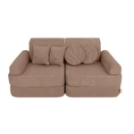 10 dalių modulinė žaidimų sofa iš plonos velveto audinio, slimcord • loke+