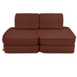 Modulinė 4 dalių pliušinė žaidimų sofa „bearly • loke“