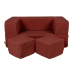 Modulinė 4 dalių pliušinė žaidimų sofa „bearly • kubic“