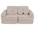 Modulinė 10 dalių pliušinė žaidimų sofa „bearly“ • loke+