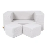 Modulinė 4 dalių pliušinė žaidimų sofa „bearly • kubic“