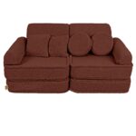 Modulinė 10 dalių pliušinė žaidimų sofa „bearly“ • loke+