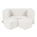 Modulinė 4 dalių pliušinė žaidimų sofa „bearly • kubic“